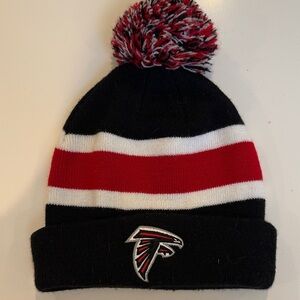 Kids Black and Red Pom-Pom Beanie